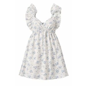 NWOT Floral Blue and White Dress